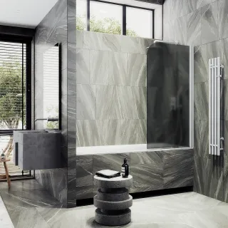 Шторка на ванну MaybahGlass MGV-619-1 70см белый